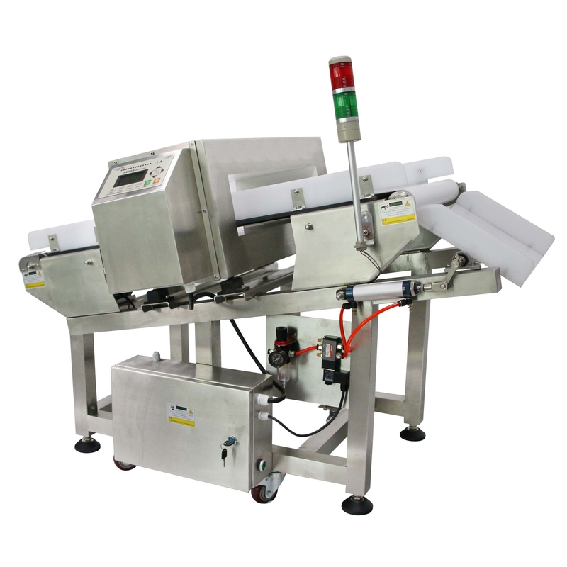 Inclined Conveyor Metal Detector 120mm Height With Push / Flap Drop